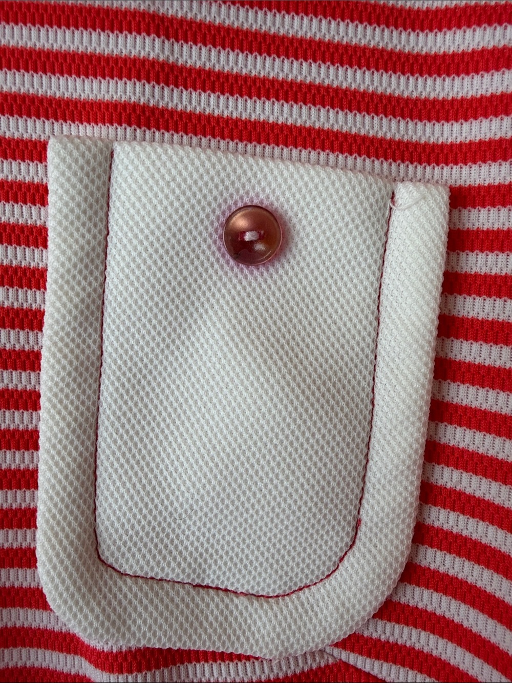 1960s Mod Tangerine & White Stripe Twiggy Style Mini Dress With Peter Pan Collar - Picture 7 of 7